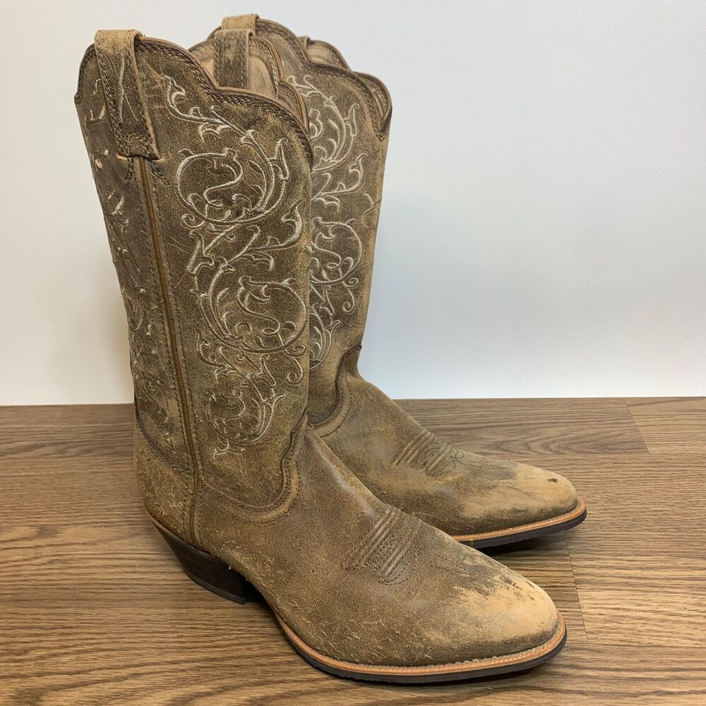 Twisted X Ranch Women's Size 10 B Light Brown Cowgirl Western Boots WWT0025